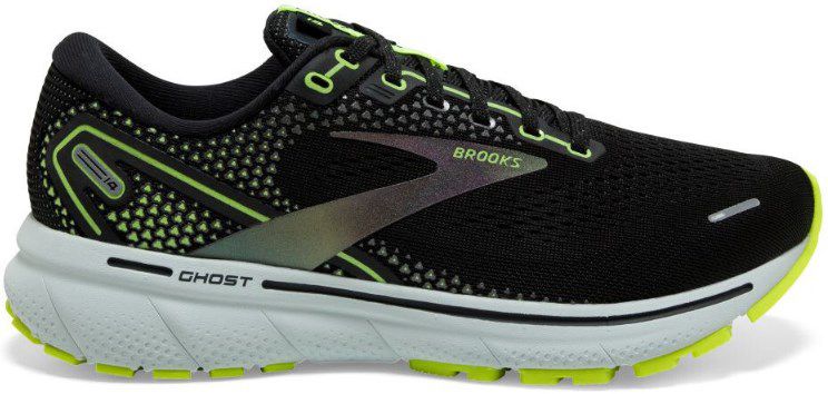 Brooks Ghost 14 Herren Laufschuhe in Schwarz/Grün für 89,97€ (statt 113€) 42 bis 46