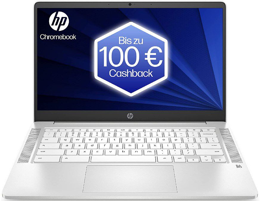 HP 14 Zoll Chromebook mit Full HD Display, Intel CPU, 8GB RAM und 128GB SSD für 299€ (statt 399€) +100€ Cashback