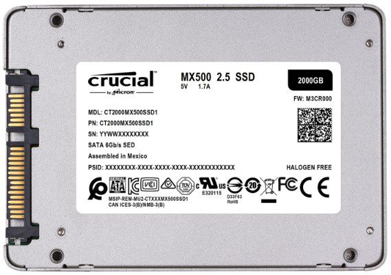 Crucial MX500 SSD 4TB 2.5 Zoll SATA 6Gb/s für 185,48€ (statt 228€)