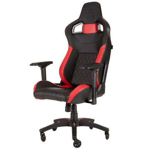 Corsair T1 Race Racing Gaming-Stuhl aus Kunstleder in Rot oder Blau ab 179€ (statt 243€)