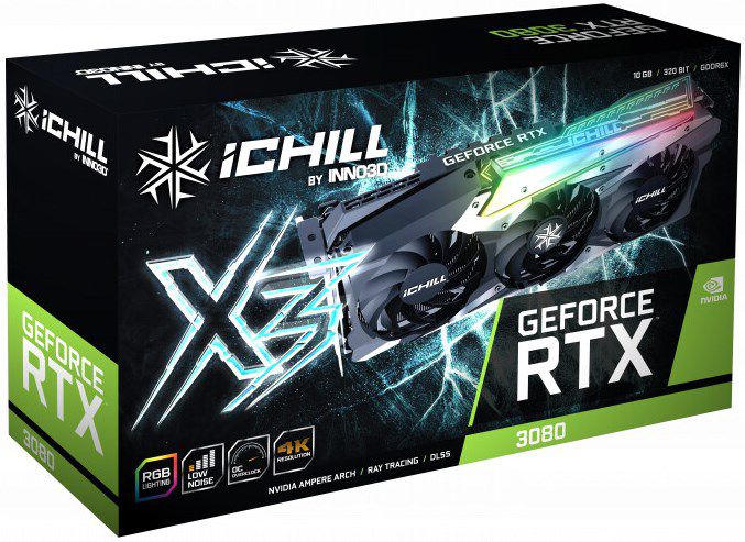 INNO3D GeForce RTX 3080 iChill X3 LHR OC Version mit 10GB GDDR6X RAM für 806,99€ (statt 962€)