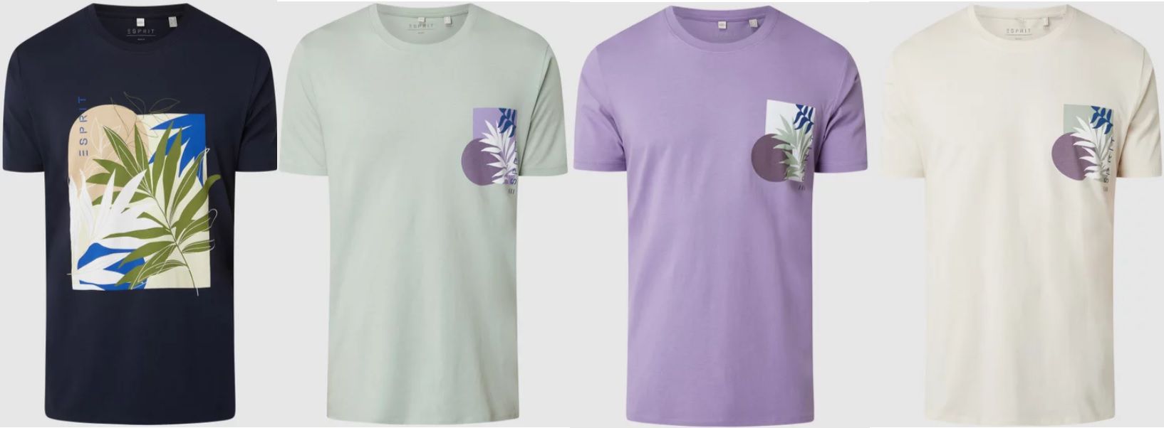 Esprit Regular Fit T Shirts aus Baumwolle   verschiedene Modelle für 8,49€ (statt 12€)
