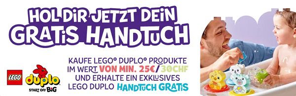 LEGO DUPLO Produkt kaufen, Handtuch gratis erhalten