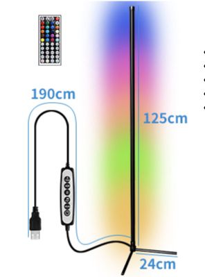 GRUBBYTEC RGB LED Eck Stehlampe mit über 300 Modi für 41,99€ (statt 60€)