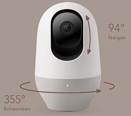 nooie 1080p 360° WLAN Cam mit Bewegungs  & Geräuscherkennung für 32,99€ (statt 60€)