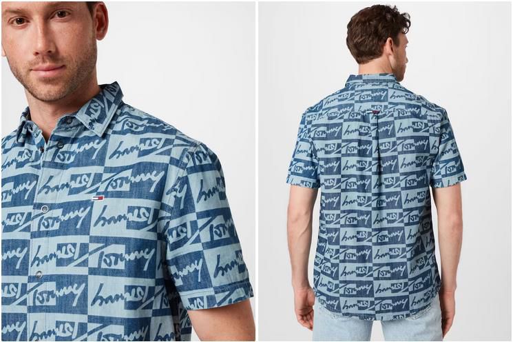 Tommy Jeans Denim Freizeithemd mit Muster für 31,96€ (statt 39€)