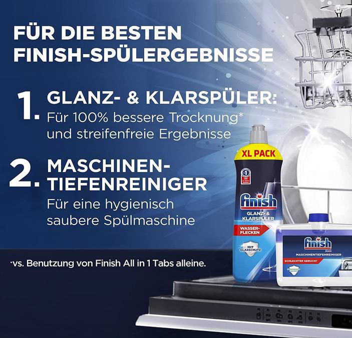 800ml Finish Glanz  & Klarspüler ab 1,71€ (statt 2,25€)   Prime Sparabo