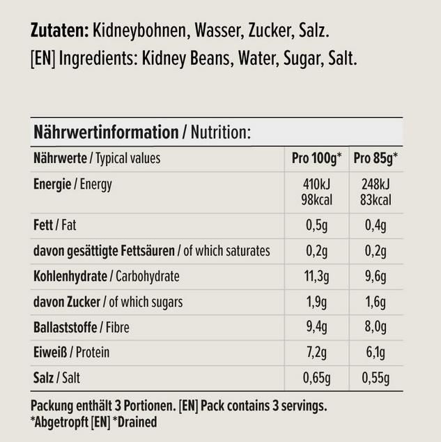 Our Essentials Kidney Bohnen, 410g ab 0,50€   Prime Sparabo