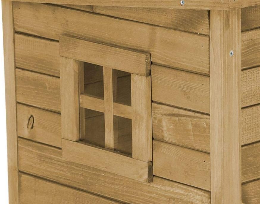 Kerbl Rustica Katzenhaus aus Holz mit Tür, 57 x 45 x 43cm für 39,99€ (statt 51€)