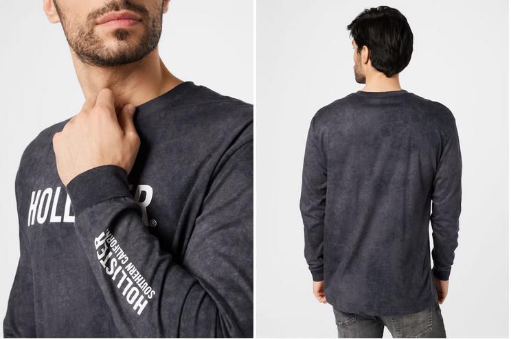 Hollister Langarmshirt in Schwarz für 16,90€ (statt 29€)