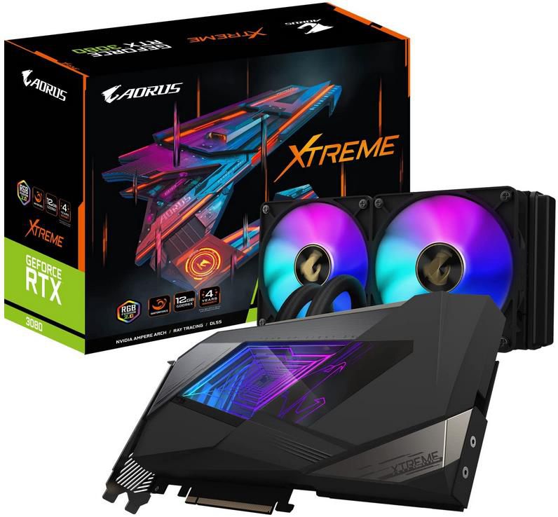 Gigabyte Aorus GeForce RTX 3080 Xtreme Waterforce mit 12GB für 1.145,61€ (statt 1.610€)