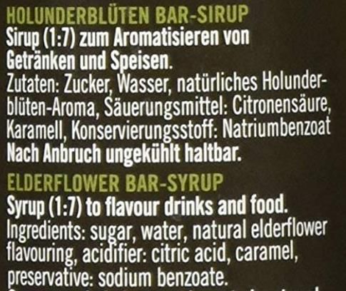 Riemerschmid Bar Sirup Holunderblüte, 0,7 Liter ab 5,03€ (statt 10€)   Prime Sparabo