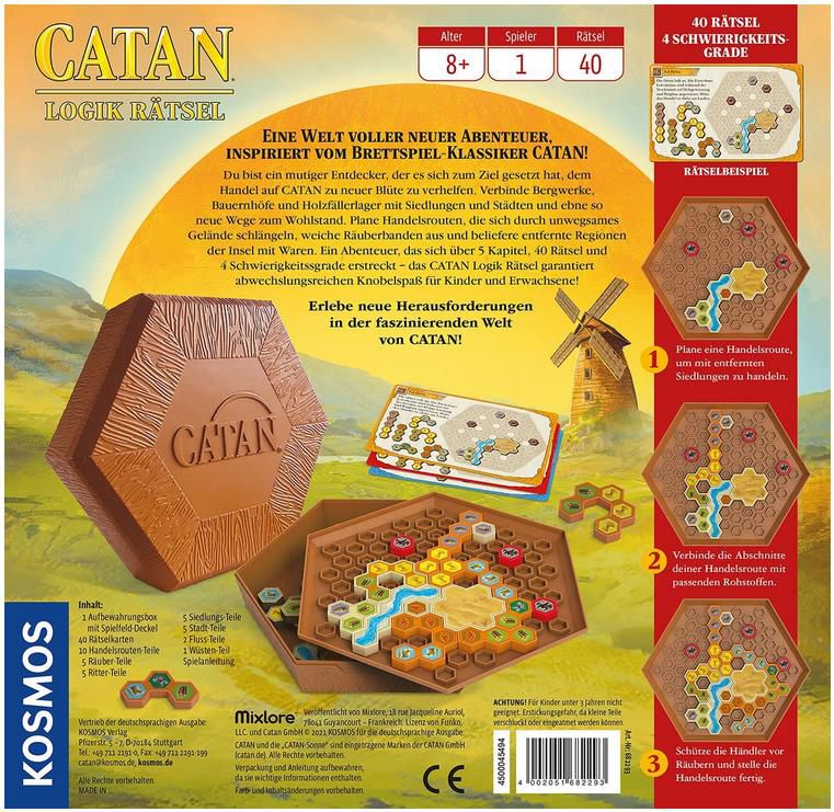 Kosmos Catan Logik Rätsel mit 40 Aufgaben für 20,30€ (statt 26€)   Prime