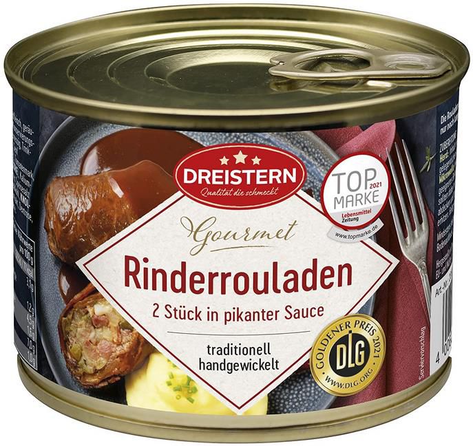 4x Dreistern 2 Gourmet Rinderrouladen für 19,40€ (statt 25€)