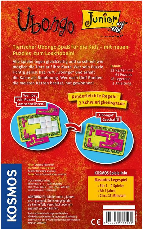 Kosmos Ubongo Junior   Mitbringspiel für 3,99€ (statt 7€)   Prime