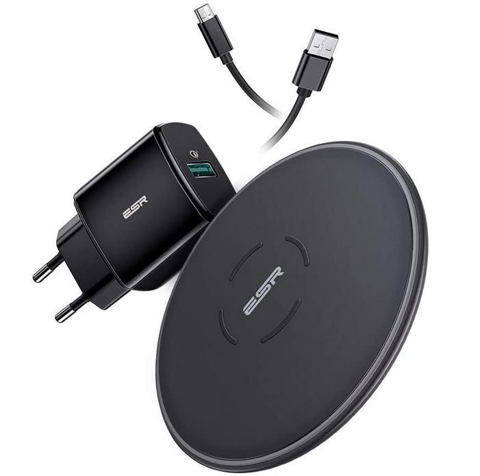 ESR Wireless Charging Set mit QC 3.0 Adapter, 10W/7.5W für 14,99€ (statt 25€)