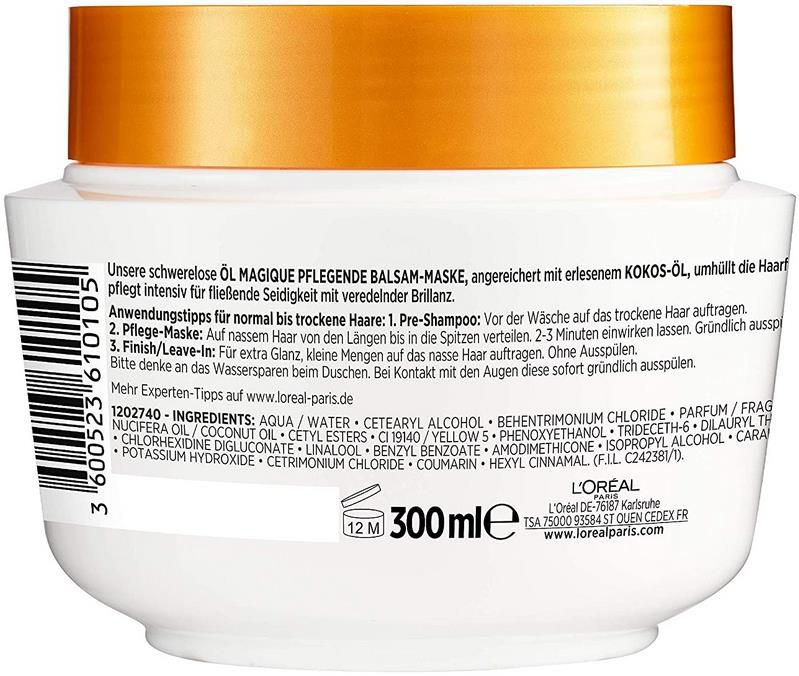 LOréal Paris Elvital Öl Magique Coco Haar Intensivmaske, 300 ml ab 3,17€ (statt 4€)   Prime Sparabo