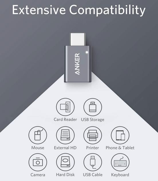 2er Pack Anker USB C auf USB 3.0 Female Adapter für 8,79€ (statt 11€)   Prime