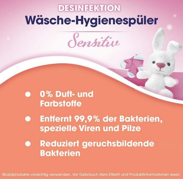 4 x 1,5 Liter Sagrotan Wäsche Hygienespüler Sensitiv 0% ab 10,91€ (statt 15€)