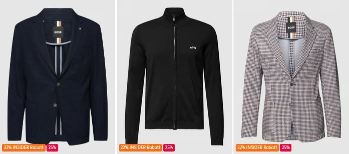 BOSS Sale + 22% Extra Rabatt   z.B. Thor Jacke für 148€ (statt 162€)