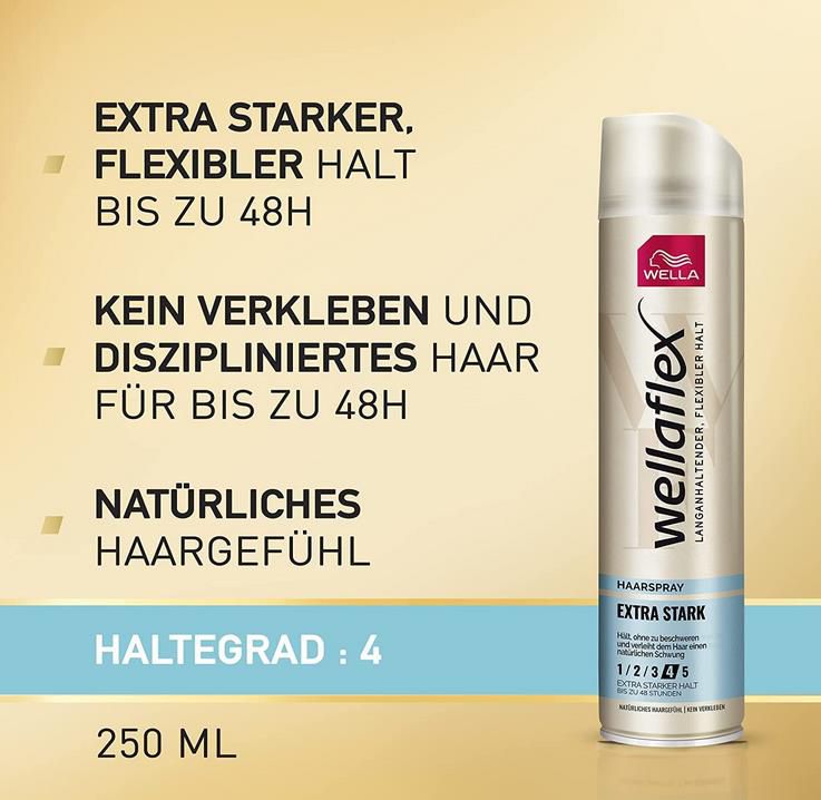 Wellaflex Extra Starkes Haarspray mit Macadamia Öl, 250 ml ab 1,65€ (statt 2€)   Prime Sparabo