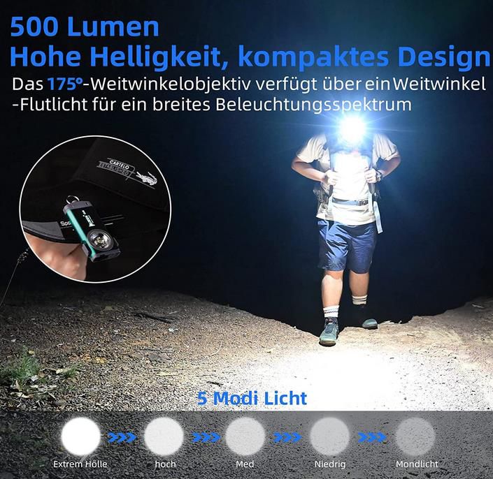 Wuben G2 LED Mini Taschenlampe mit 500 Lumen & 5 Modi für 15,99€ (statt 32€)