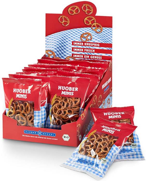 20er Pack Huober Bio Mini Brezel, 40g Beutel ab 8,82€ (statt 11€)   Prime Sparabo