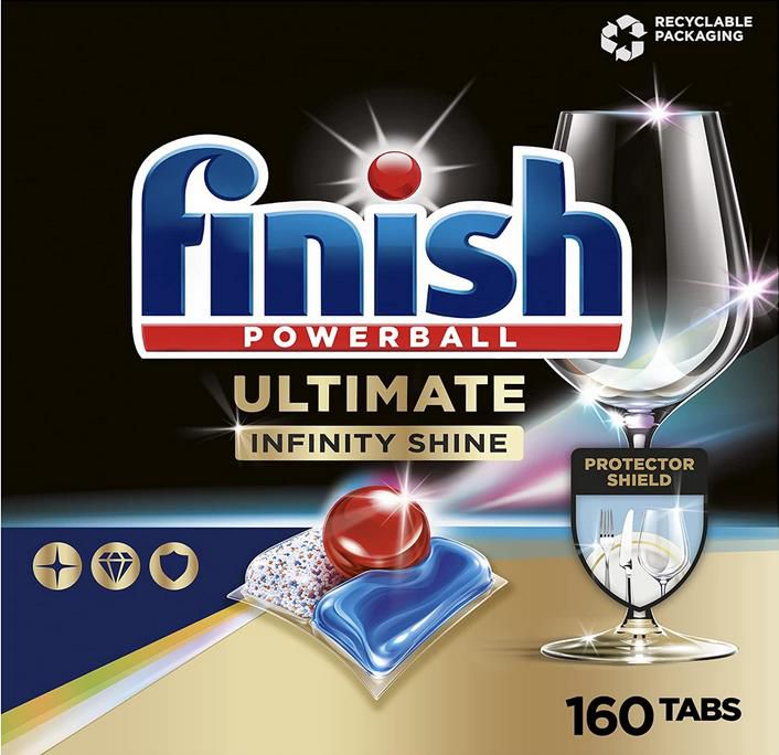 160er Pack Finish Ultimate Infinity Shine Spülmaschinentabs ab 23,42€ (statt 29€) &#8211; Prime Sparabo