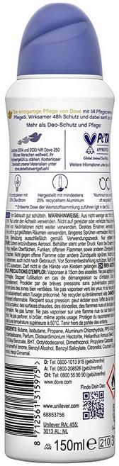 Dove Original Anti Transpirant Deodorant Spray, 150 ml ab 1,27€ (statt 2€)   Prime Sparabo