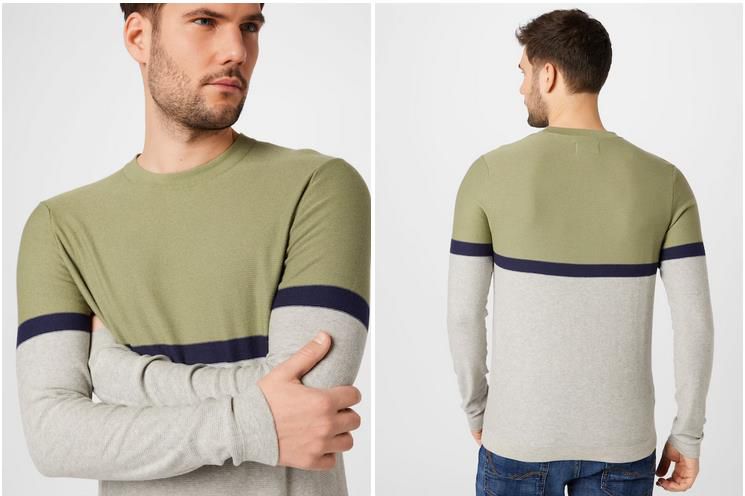 Jack & Jones Herren Pullover in Tri Color Optik für 13,14€ (statt 22€)