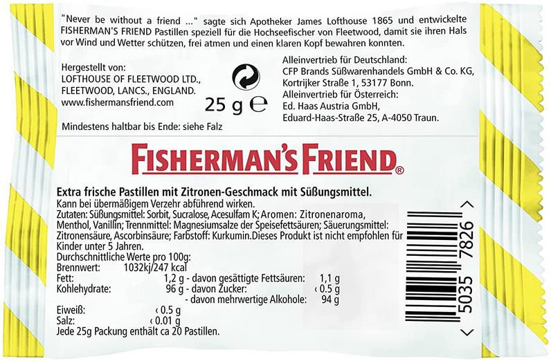 24er Pack Fishermans Friend Lemon mit je 25g ab 16,32€ (statt 20€)