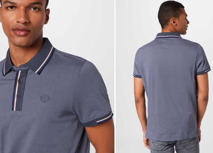 Camp David Herren Poloshirt in Blau für 49,90€ (statt 60€)