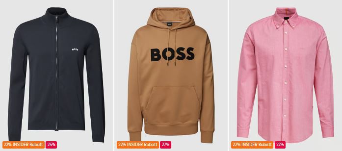 BOSS Sale + 22% Extra Rabatt   z.B. Thor Jacke für 148€ (statt 162€)