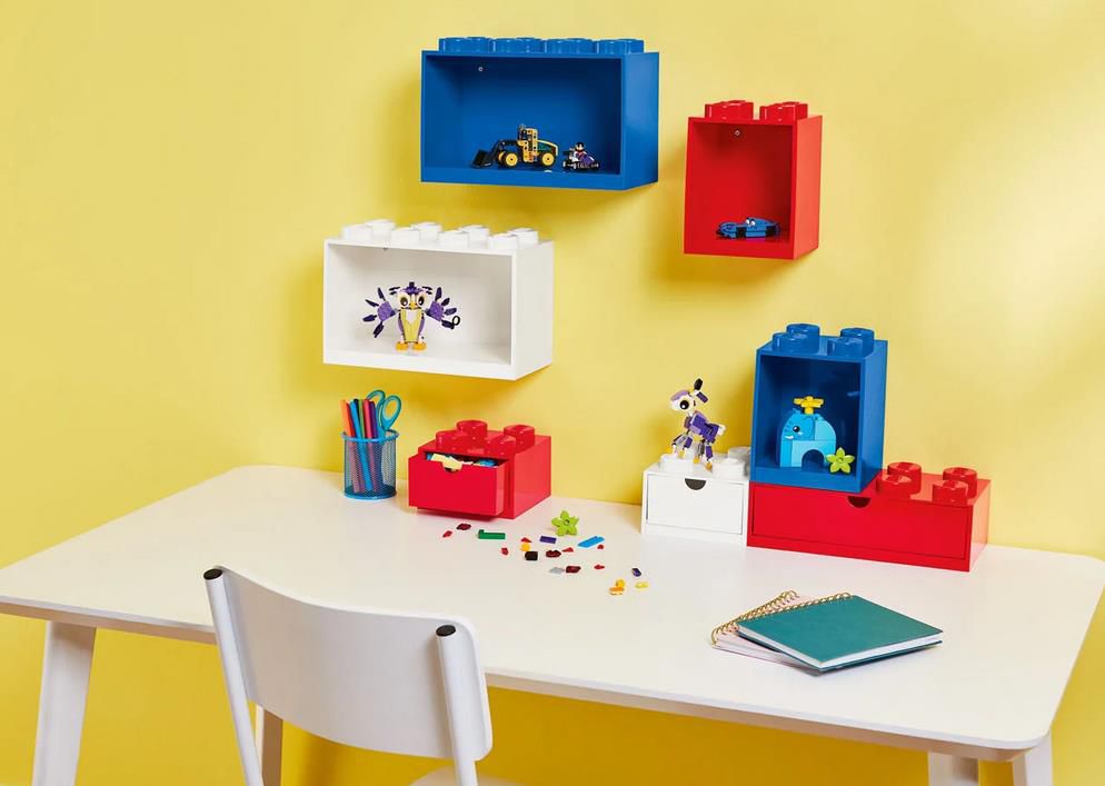 Lego Schreibtischschublade, 4er Block in Blau für 14,94€ (statt 20€)