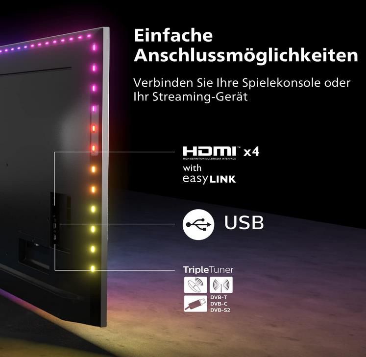 Philips 58 Zoll 4K Smart TV mit Ambilight für 533,95€ (statt 740€)