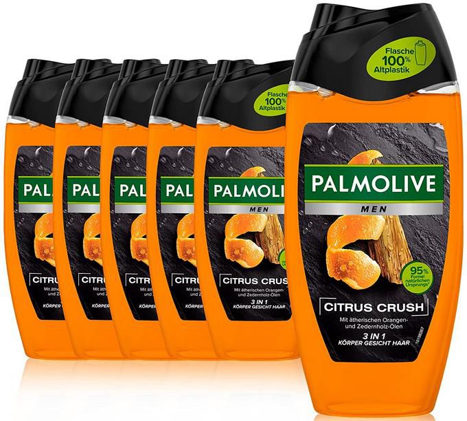 6er Pack Palmolive Men Citrus Crush Duschgel, 250ml ab 7,50€ (statt 12€)   Prime Sparabo