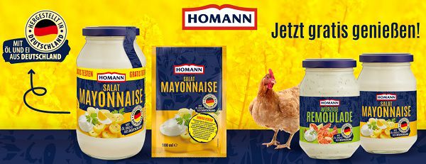 Mayonnaise & Remoulade der Marke HOMANN gratis ausprobieren