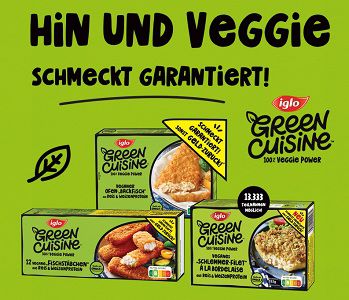 Iglo: Green Cuisine vegane ausprobieren, bei Unzufriedenheit Geld zurück