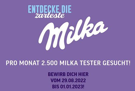 Milka kostenlos ausprobieren   Bewerbung nötig