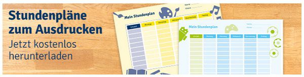 Gratis: Stundenpläne für Kinder zum Ausdrucken bei my Toys