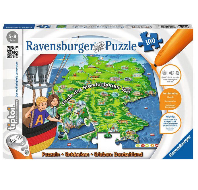 Ravensburger tiptoi &#8211; Puzzeln, Entdecken, Erleben: Deutschland für 8,99€ (statt 12€) &#8211; Prime