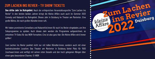 Zum Lachen ins Revier   TV Show Tickets gratis