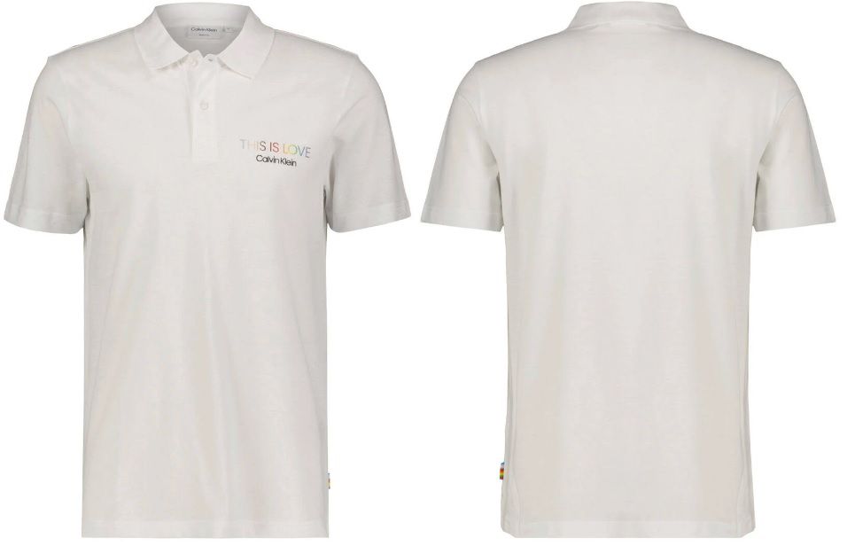 Calvin Klein Poloshirt Pride Love Polo in Weiß oder Schwarz für 39,34€ (statt 80€) M und L