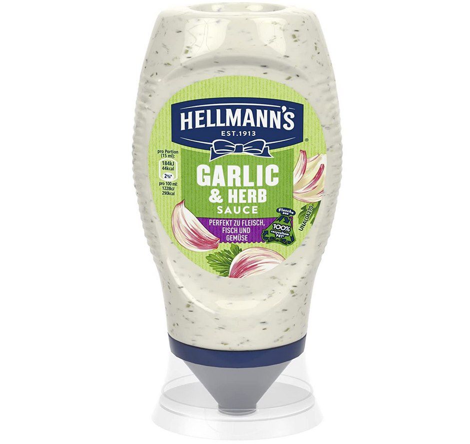 8x Hellmanns Garlic & Herb Sauce (je 250ml) für 11,32€ (statt 16€)