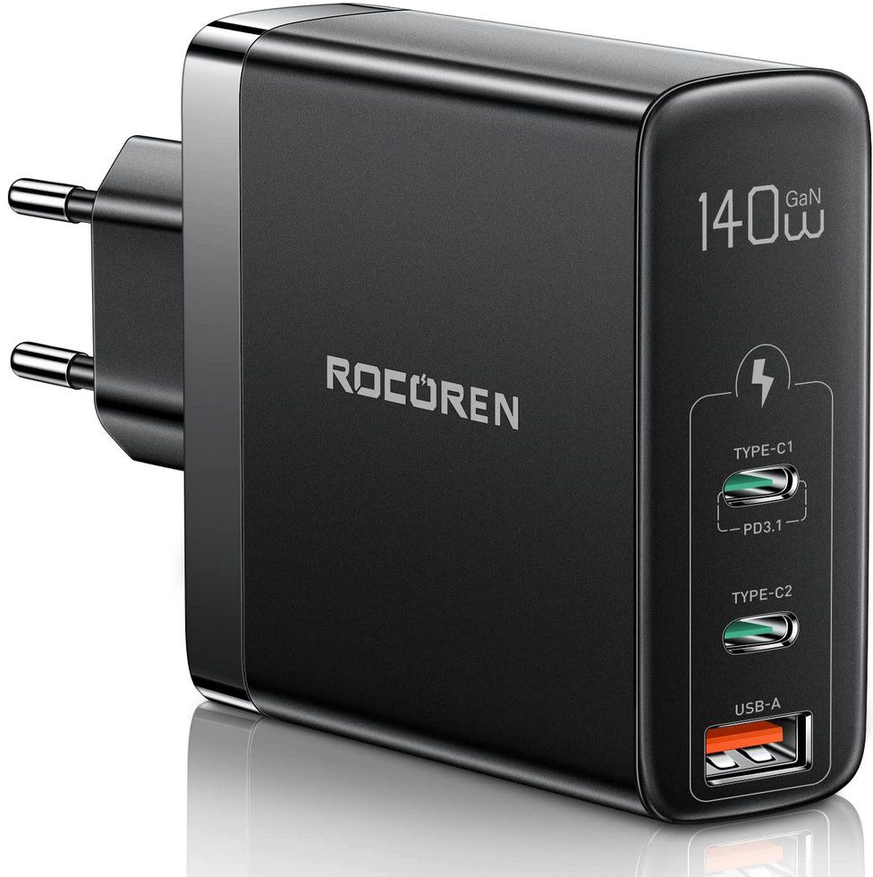 Rocoren 140W USB C Ladegerät mit 2x USB C & USB PD3.1 für 29,99€ (statt 50€)