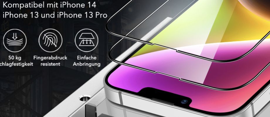 2x ESR Armorite Schutzfolie für iPhone 14, 13 & 13 Pro für 8,79€ (statt 16€)   Prime