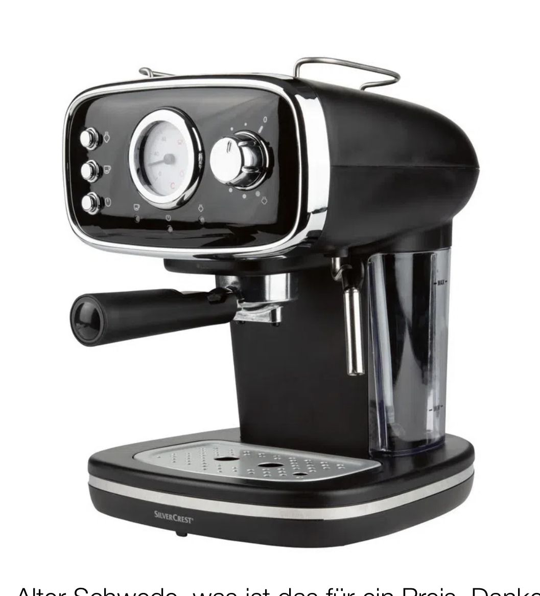 SILVERCREST SEMS 1100 B2 Siebträger Espressomaschine ab 39,99€ (statt 99€)
