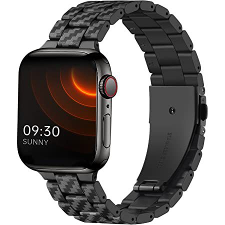 QAZN Apple Watch Armband aus Carbonfaser im Edelstahllook ab 5,99€ &#8211; Prime