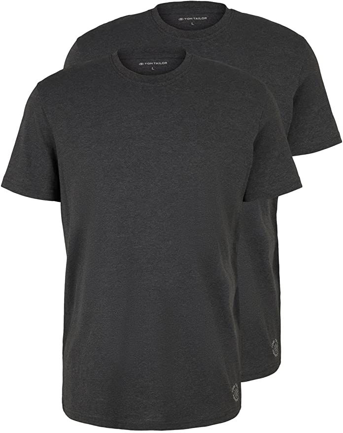 2er Pack Tom Tailor Basic T Shirt in Dunkelgrau ab 10,40€ (statt 14€)