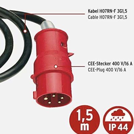 Brennenstuhl Adapterkabel 400V/16A mit CEE Stecker (1,5m) für 12,90€ (statt 20€)